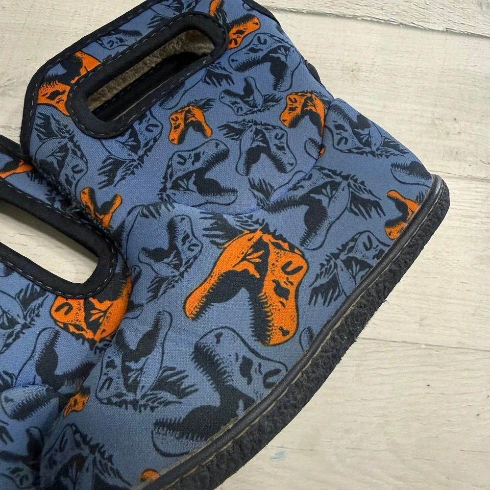 BOGS baby boys blue‎ orange dinosaur boots little kids size 9